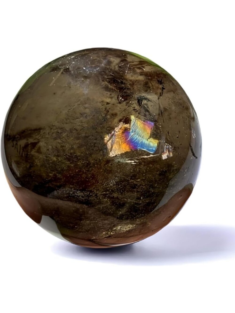 Large Smoky Quartz Crystal Sphere - Natural Healing Gemstone Ball for Home Decor